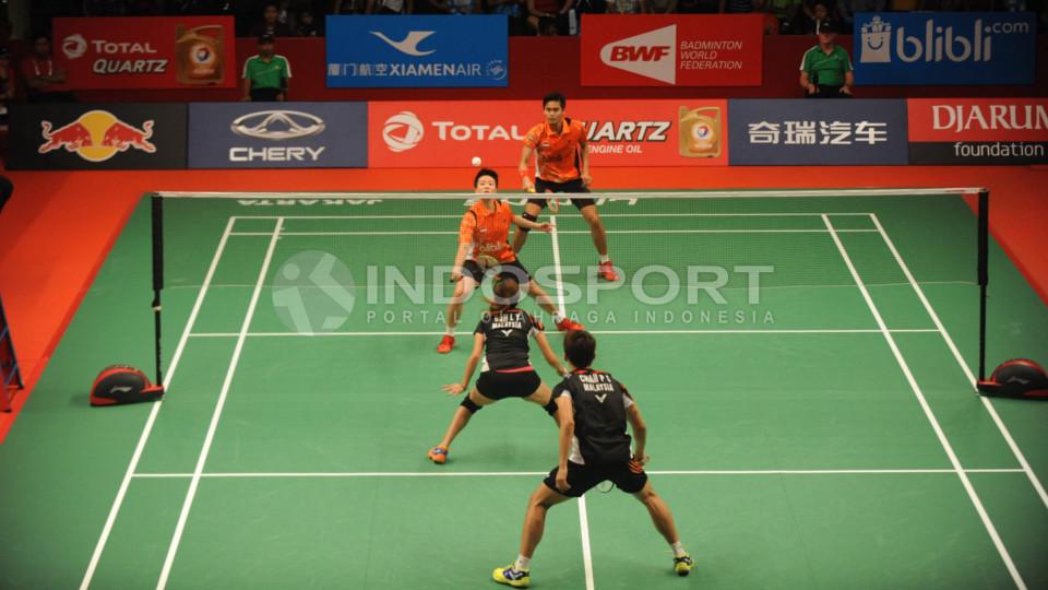Tontowi Ahmad/Liliyana Natsir menang mudah atas wakil Malaysia, Chan Peng Soon/Goh Liu Ying, Kamis (13/08/15).
